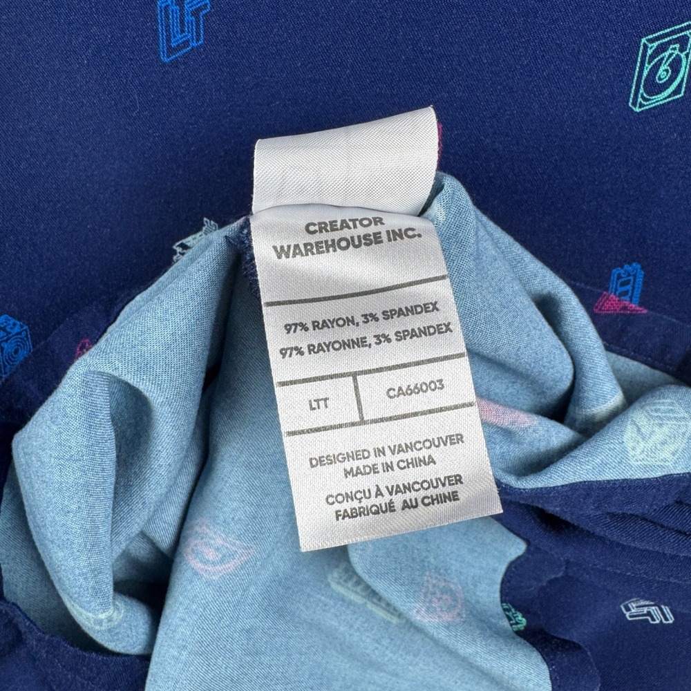 Linus Tech Tips Button Up Shirt‎ Men's Computer Hardware Print Stretch Size 3XL - Picture 4 of 13